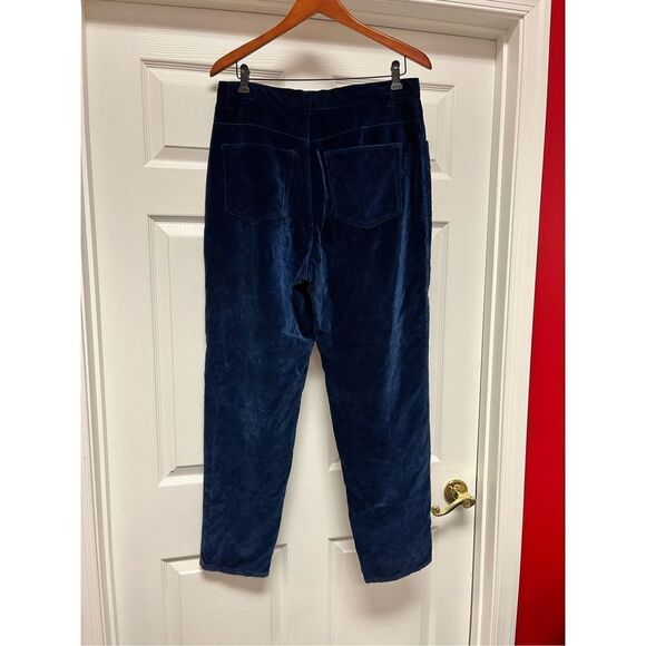 NY Jeans Navy Blue Velvet Jeans sz 14 EUC - Picture 1 of 5